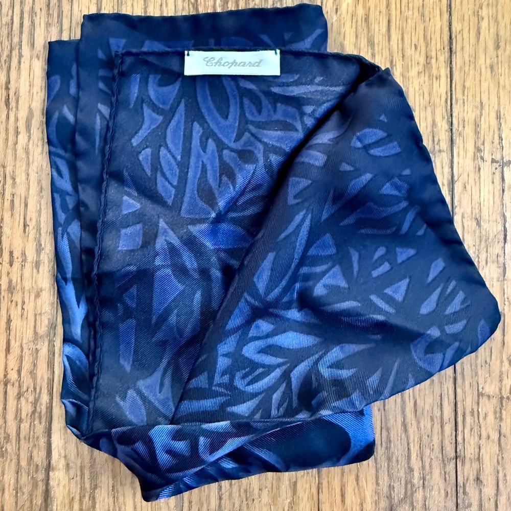 Chopard Blue Silk Pocket Square - image 5